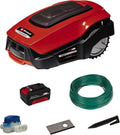 Einhell, Robô corta-relva, Roboter-Rasenm, 18 V, com controlo por aplicação, com bateria, aço, Vermelho / Preto, para utilização no exterior