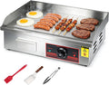 Grelhador elétrico de mesa, LIROPAU, 3000W, 55 × 41cm, 41 cm, aço inoxidável, aço, Prateado / Preto, para utilização no exterior