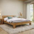 Cama, skølm, Floki, 160 × 200 cm, com portas, madeira, Natural, para o quarto