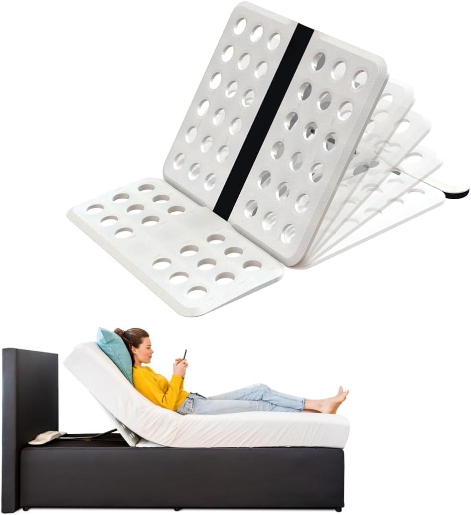 Estrado de cama, COSYWORLD, 110 cm, 9,5 kg, 150 kg, regulável, Branco / Preto, para o quarto