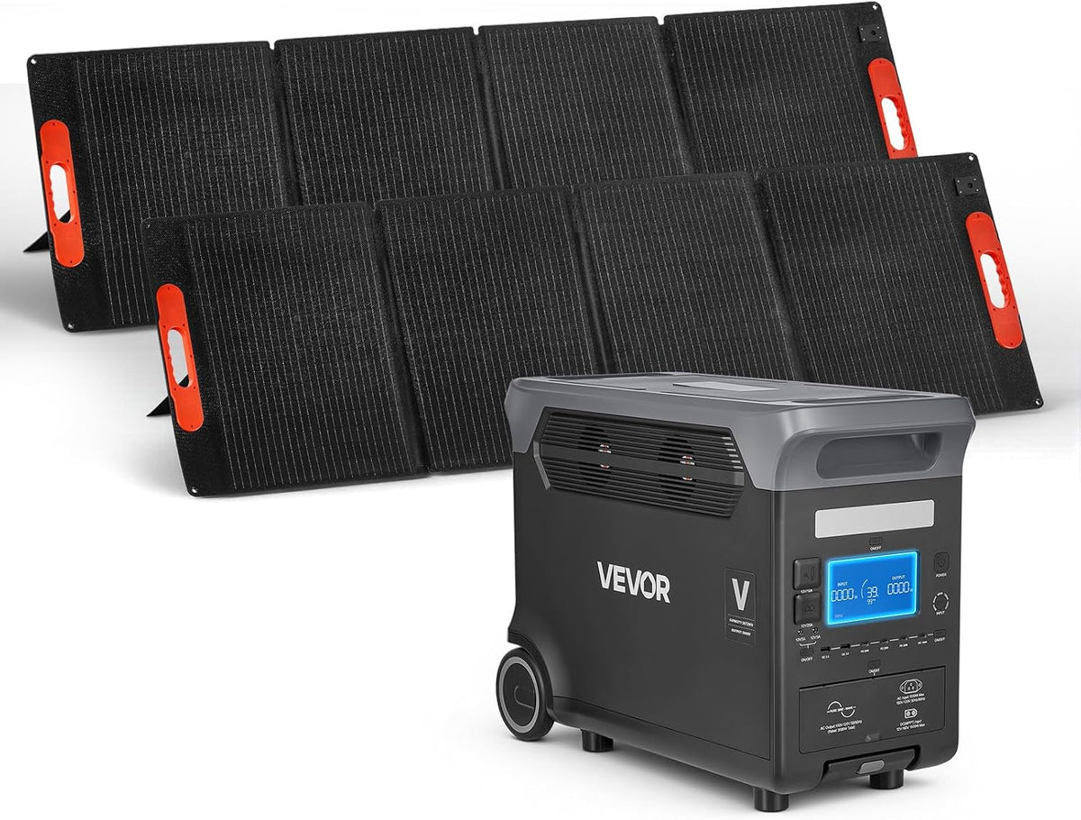 VEVOR, Gerador elétrico, Tragbare, 3000 W, 240 V, 20 A, 20 W, 100 W, com rodas, Preto / Cinzento / Laranja, para trabalhos de manutenção
