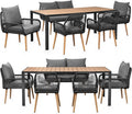 Conjunto de mobiliário de jardim, Swing & Harmonie, com portas, aço, madeira, Antracite / Holz, para utilização no exterior