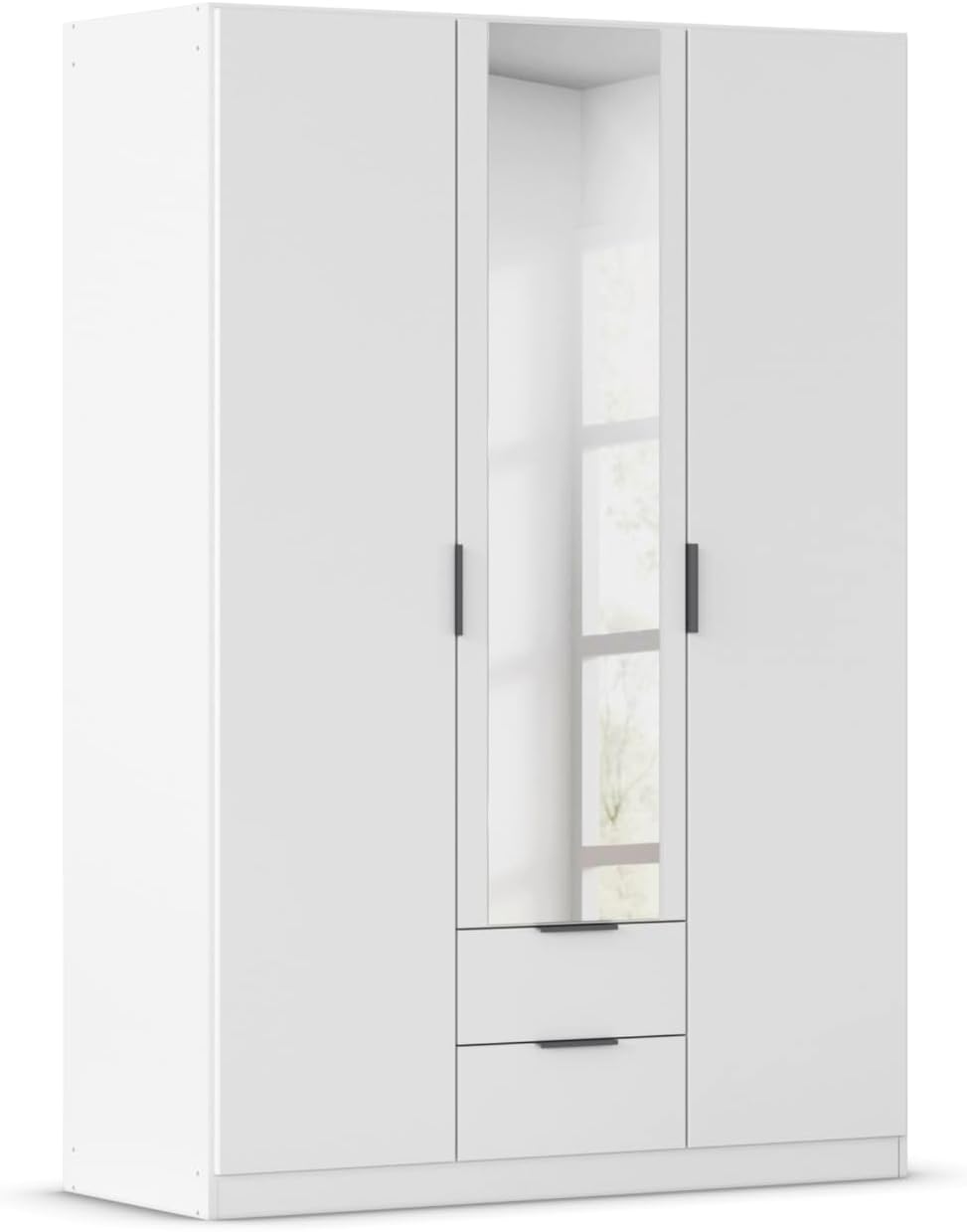 Roupeiro, Rauch Möbel, Lagoa, 136 cm, 136 × 197 × 54cm, com gavetas, com portas, madeira, Branco, para o quarto