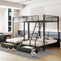 Cama, Soweiz, Dreifaches, 200 cm, 120 kg, 160 kg, 140 × 200 cm, 90 × 200 cm, com gavetas, com portas, metal, Preto, para o quarto