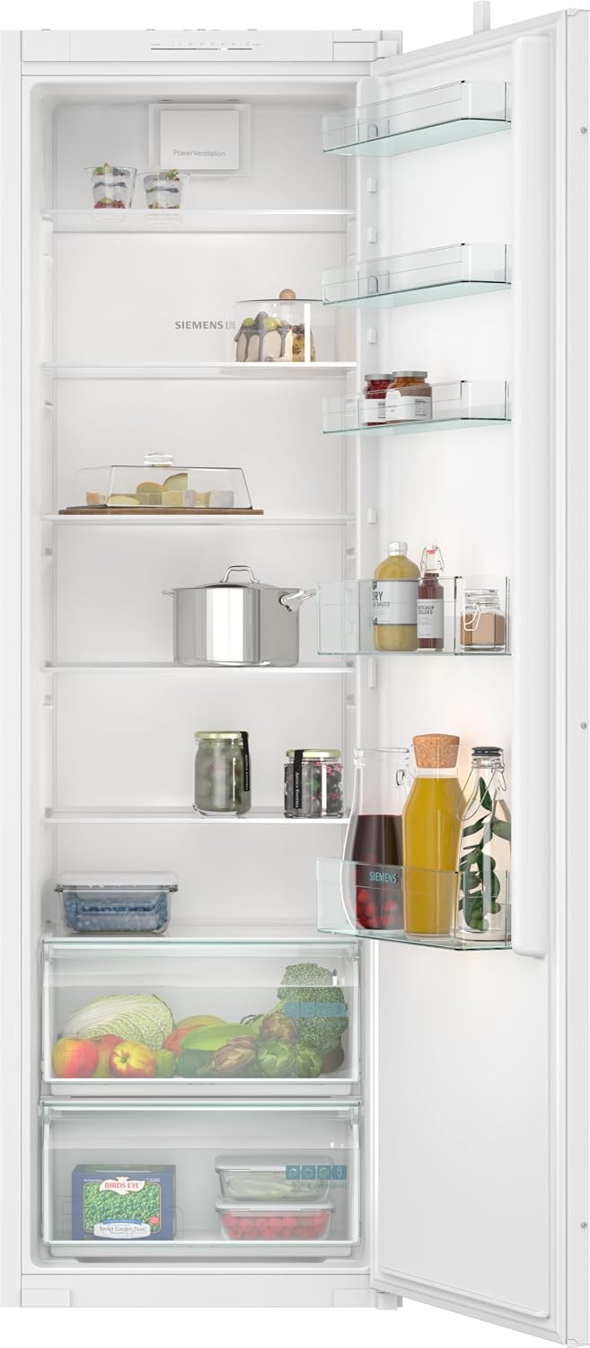 Siemens, Frigorífico, KI81RNSE0, 56 cm, 310 L, 35 dB, 177,5 × 56 cm, com iluminação LED, Branco, para uso diário
