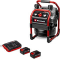 Einhell, Compressor de ar, Professional, 36 V, 8 bar, 210 L, 4,0 Ah, com bateria, Vermelho / Preto, para trabalhos de manutenção