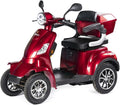 Trotinete elétrica, VELECO, Seniorenmobil, 1000W, 60 V, 12 km/h, 120 cm, 105 cm, regulável, com rodas, Vermelho, para uso diário