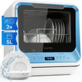Klarstein, Máquina de lavar loiça, Amazonia, 5L, 58dB, classe energética D, 7 programas, vidro, Azul / Branco, para uso diário