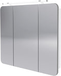 Armário com espelho, BadeDu, NES, 90cm, com iluminação LED, com portas, madeira, Branco / Cinzento, para uso diário