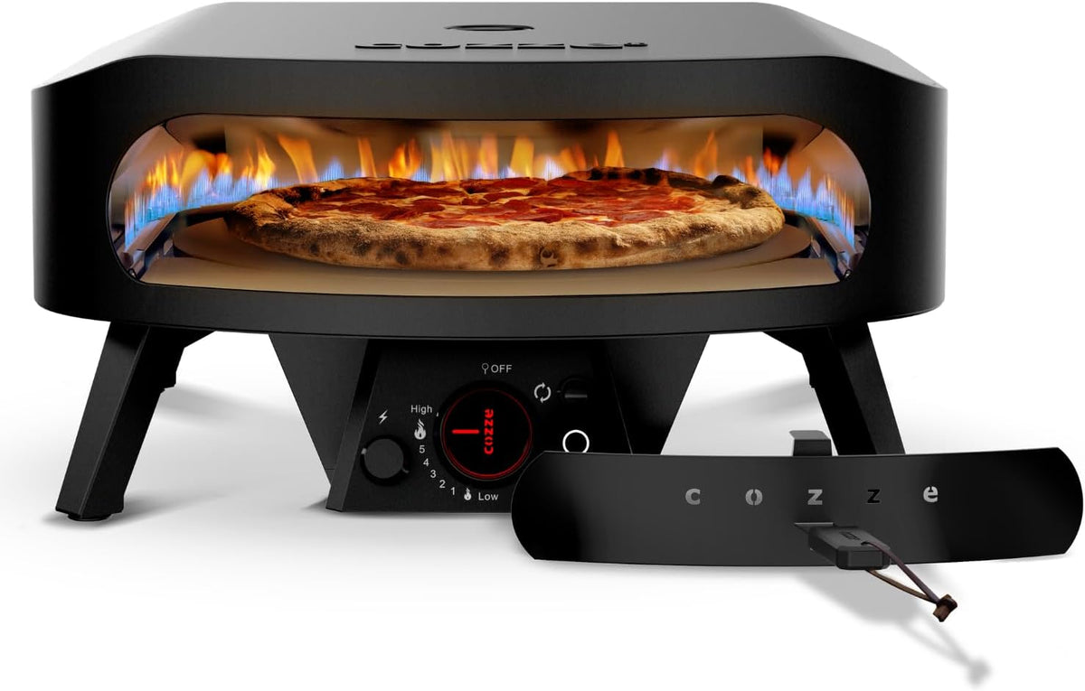 Forno de pizza, cozze, 43 cm, 17', 8,0 kW, 42,5 cm, aço, Preto, para a cozinha