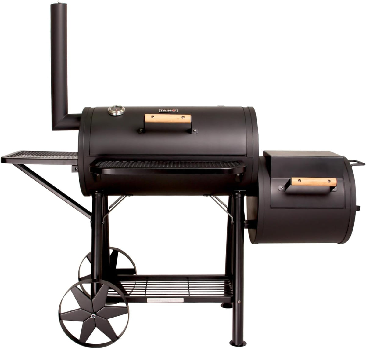 Defumador, TAINO, Yuma, 90kg, 40 cm, 37,5 cm, 14,3 cm, 20 kg, com rodas, aço, madeira, Preto, para utilização no exterior
