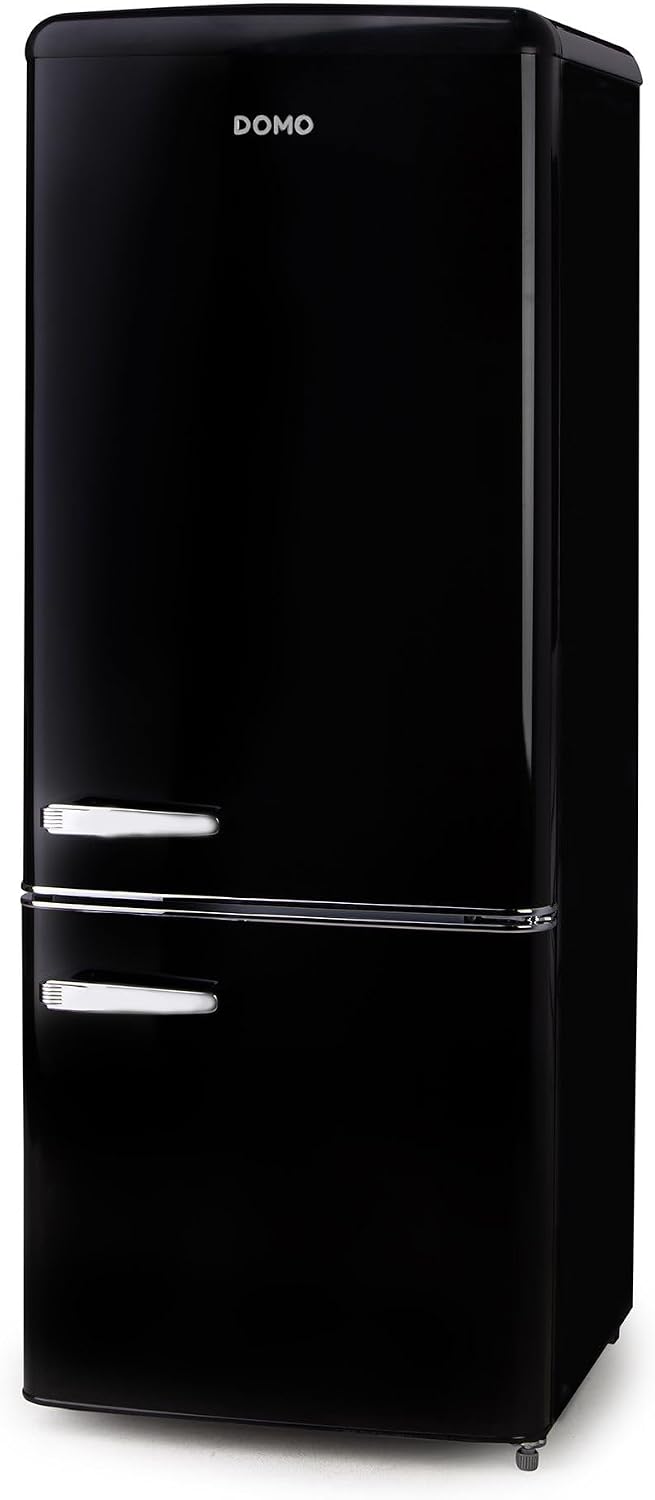 Frigorífico combinado, DOMO, DO91706R, 61,50 cm, 55,00 cm, 145,00 cm, 191 L, 68,4 kg, classe D, com iluminação LED, com gavetas, com prateleiras