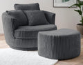 Poltrona, Furn.Design, 120 cm, 82 cm, 78 cm, 45 cm, 50 cm, madeira, tecido, Cinzento, para a sala
