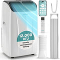Ar condicionado portátil, SereneLife, Klimaanlage, 48 dB, 51 dB, com comando à distância, com temporizador, com rodas, Branco / Cinzento