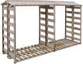 Abrigo de jardim, vidaXL, Brennholz-Lagerschuppen, 176 cm, 300 × 90 × 176 cm, madeira, Castanho, para utilização no exterior