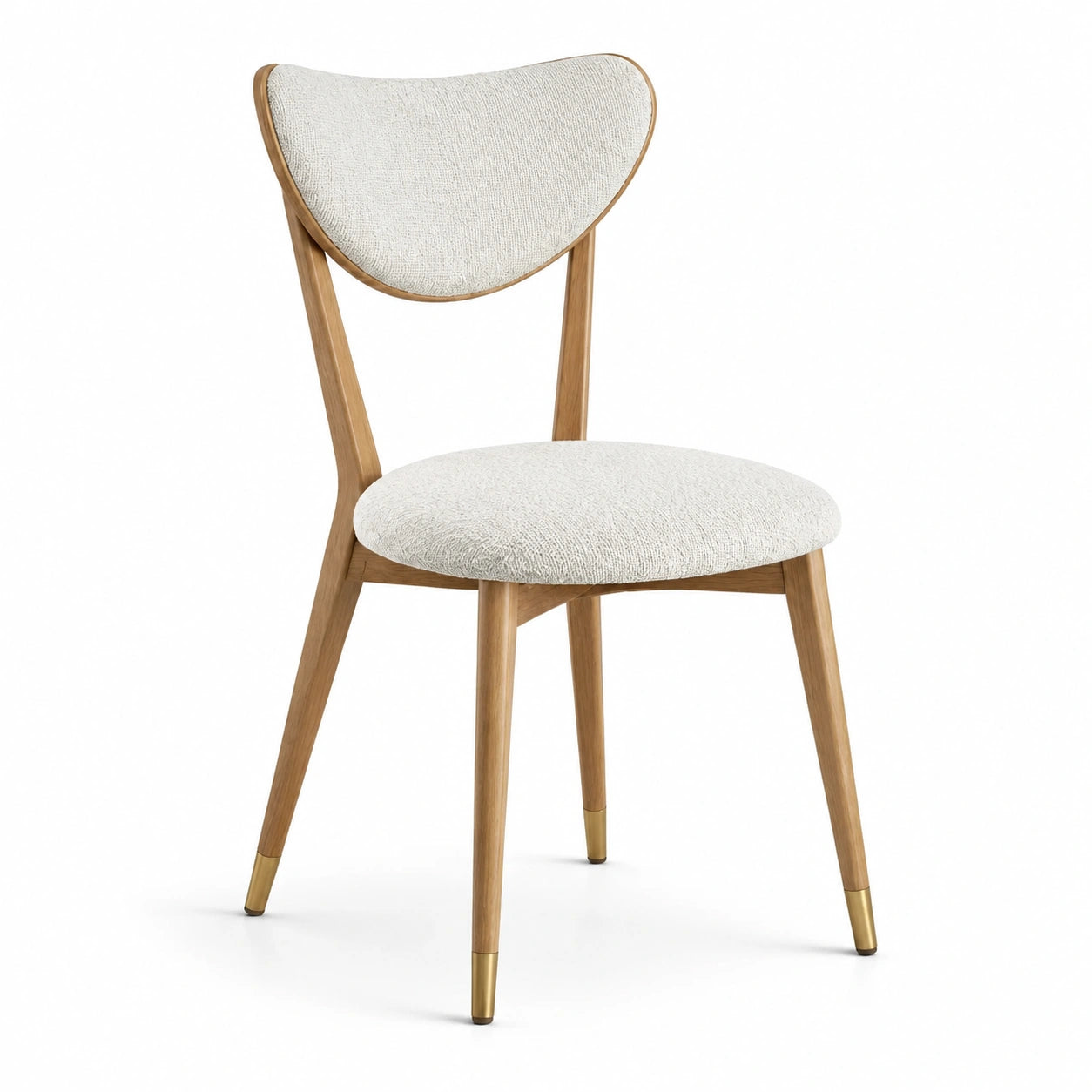 Silla de comedor madera poliéster beige