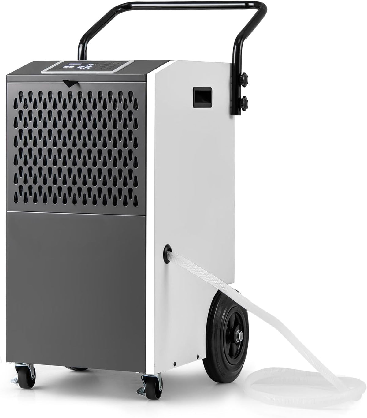 Desumidificador, GOPLUS, 73 L, 30 L, 60 L, com temporizador, com rodas, Preto / Branco, para uso diário