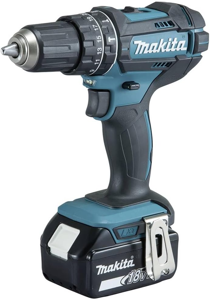 Makita, Berbequim aparafusador, DHP482JX13, 18V, 3,0 Ah, Petrol / Preto, para trabalhos de manutenção
