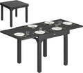 Mesa de jantar, Outsunny, Gartentisch, 80 cm, 160 × 80 cm, 160 cm, 70 kg, 25 kg, regulável, aço, alumínio, Preto, para uso diário