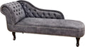 Cadeira de jantar, Riess Ambiente, 170cm, 79 cm, 61 cm, 136 cm, 41 cm, madeira, veludo, Cinzento, para uso diário
