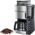 Torradeira, Russell Hobbs, Kaffeemaschine, 25l, 250g, com temporizador, com função de autolimpeza, vidro, Preto / Prateado, para a cozinha