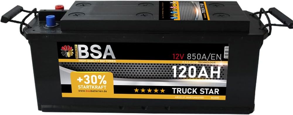Bateria automóvel, BSA BATTERY HIGH QUALITY BATTERIES, 120Ah, 12V, 115Ah, 110Ah, Preto, para uso diário