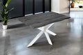 Mesa de jantar, SAM, Esstisch, 80 cm, 120 × 80 cm, com portas, madeira, painel de madeira, Cinzento / Branco, para uso diário