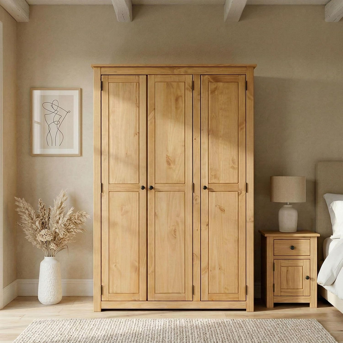 Roupeiro, IDIMEX, 175 × 118 × 50 cm, com prateleiras, com portas, madeira, metal, Holz, para o quarto