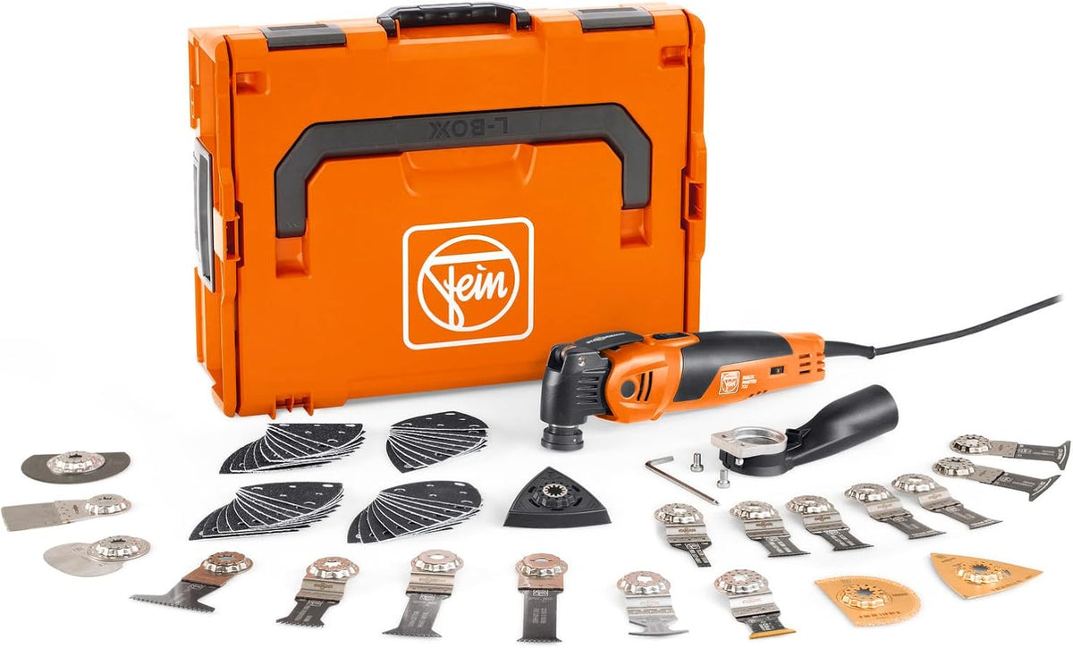 Ferramenta oscilante, FEIN, Multimaster, 450 W, madeira, plástico, Laranja / Preto, para trabalhos de manutenção