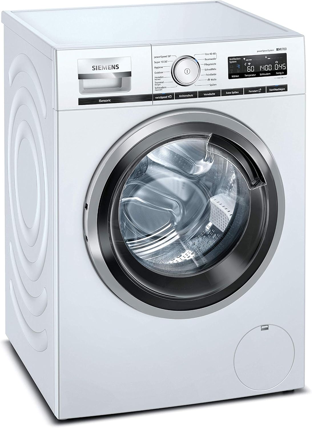 Siemens, Máquina de lavar roupa, WM14VM43, 9kg, 1400 U/min, Branco / Prateado, para uso diário