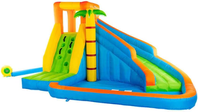 Castelo insuflável, Home Deluxe, 225 cm, 400 × 300 × 225 cm, plástico, Azul / Verde / Laranja, para uso diário