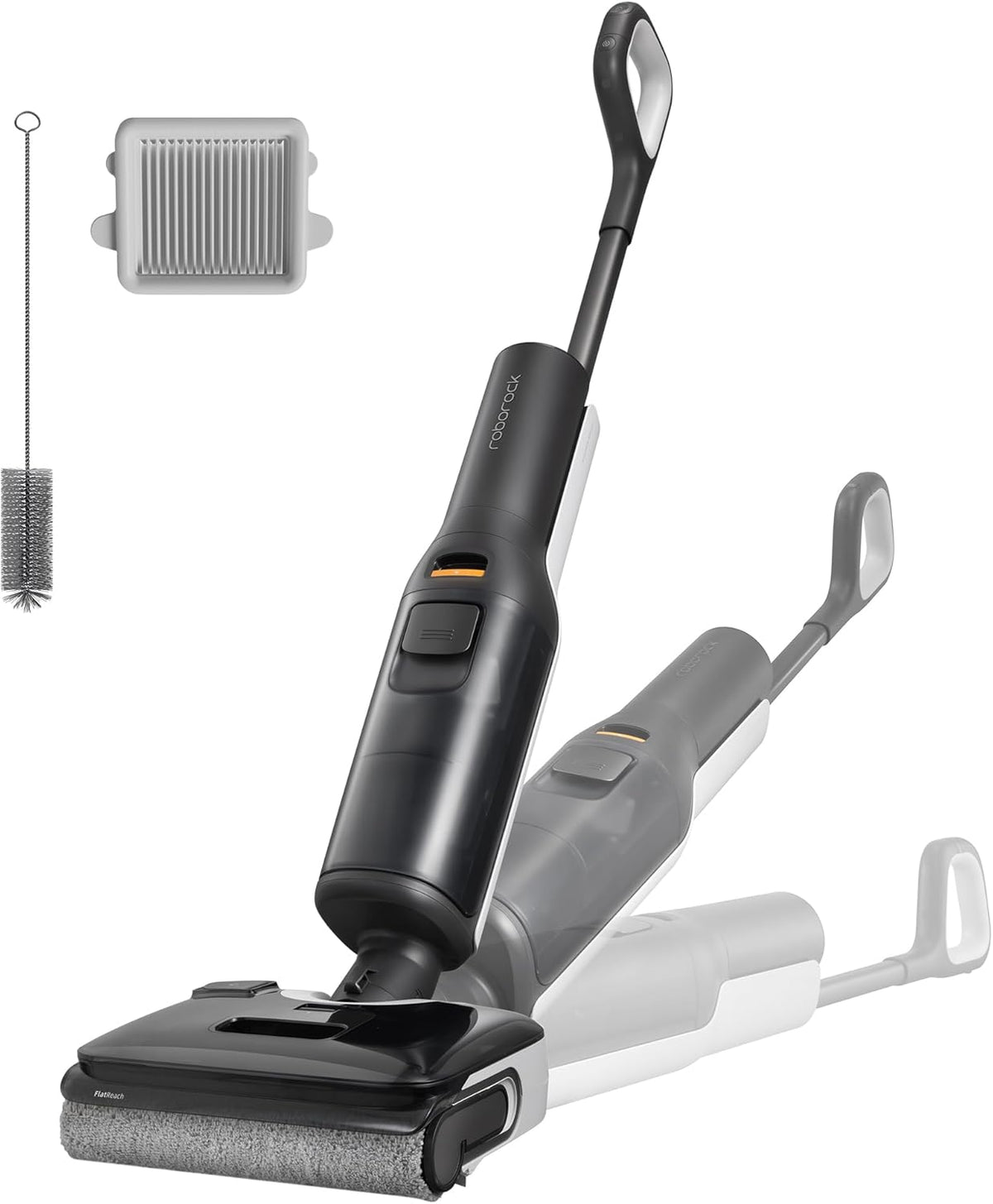 Aspirador de sólidos e líquidos, roborock, F25, com função de autolimpeza, com rodas, Preto / Cinzento, para uso diário
