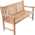 Banco, Divero, 3-Sitzer, 90 cm, 150 × 60 × 90 cm, com portas, madeira, Natural-Castanho, para uso diário