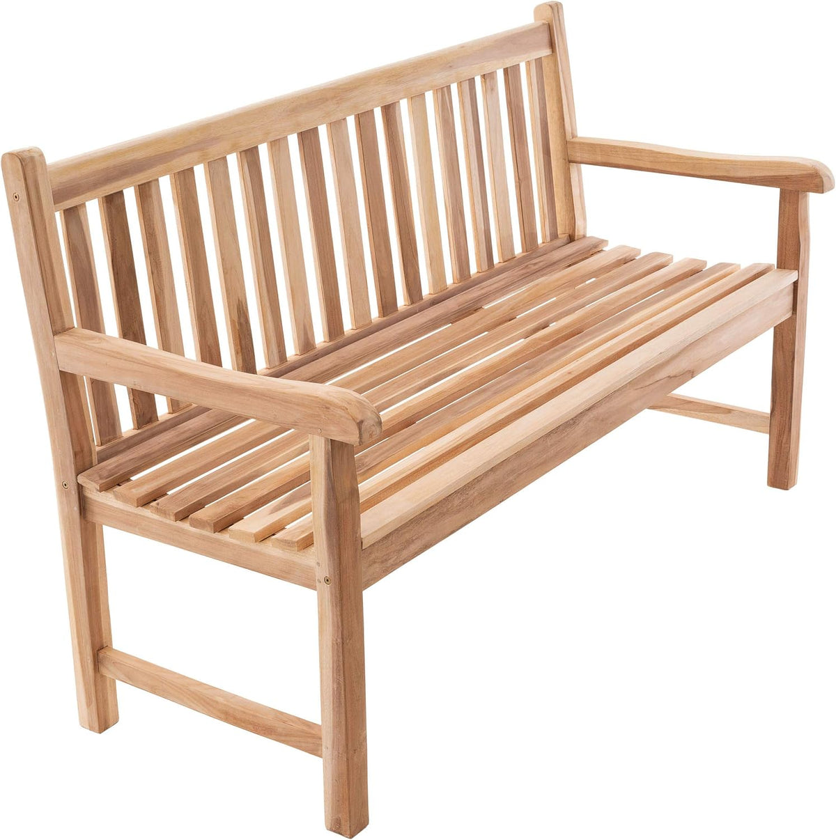 Banco, Divero, 3-Sitzer, 90 cm, 150 × 60 × 90 cm, com portas, madeira, Natural-Castanho, para uso diário