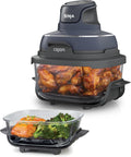 Fritadeira de ar quente, Ninja, CRISPi, 3,8 l, 1700W, 1.700 W, 1,4 l, 34,5 cm, Cinzento / Preto, para a cozinha