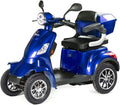 Trotinete elétrica, VELECO, Seniorenmobil, 1000W, 12 km/h, 120 cm, 105 cm, 20 Ah, com rodas, aço, Azul, para uso diário