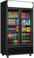Frigorífico para bebidas, Générique, 568 l, 1973 mm, 880 × 610 × 1973 mm, classe energética C, com iluminação LED, vidro, Branco / Preto