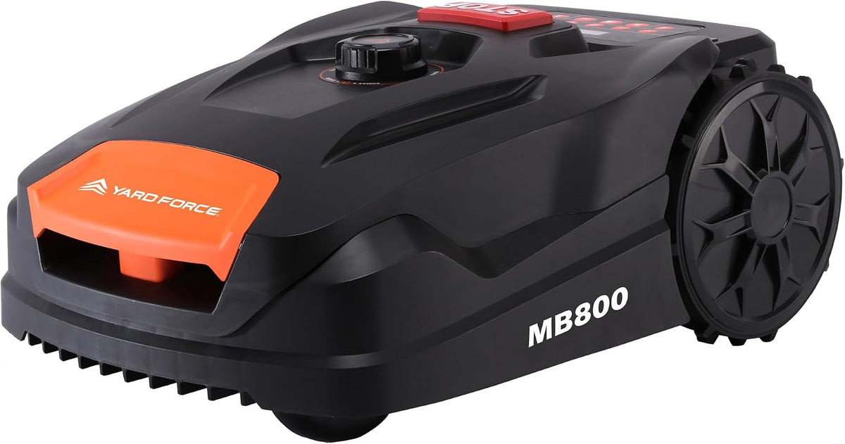 Robô corta-relva, Yard Force, MB800, 18 cm, com controlo por aplicação, Preto / Laranja, para utilização no exterior