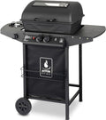 Grelhador a gás, ACTIVA, Halifax, 5,5kW, 2,5 kW, 37 cm, 48 × 37 cm, com rodas, Preto, para utilização no exterior