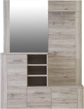 Roupeiro, Forte, BIG, 155,19 cm, 41,6 cm, 200 cm, com prateleiras, com portas, alumínio, madeira, Sandeiche, para o quarto