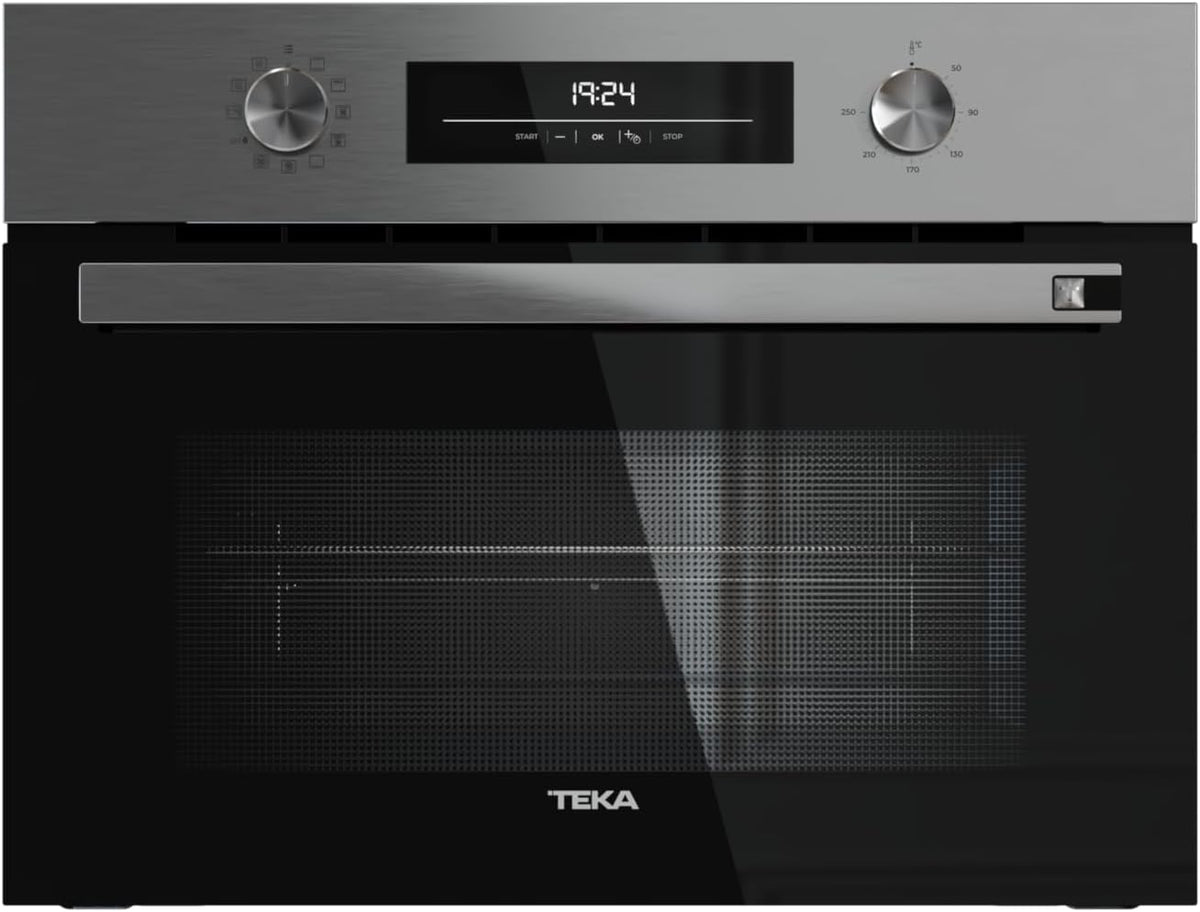 Forno de encastre, Teka, 45 cm, 60 cm, 71 L, 2 pessoas, com temporizador, com ecrã tátil, com controlo por aplicação, Prateado, para a cozinha