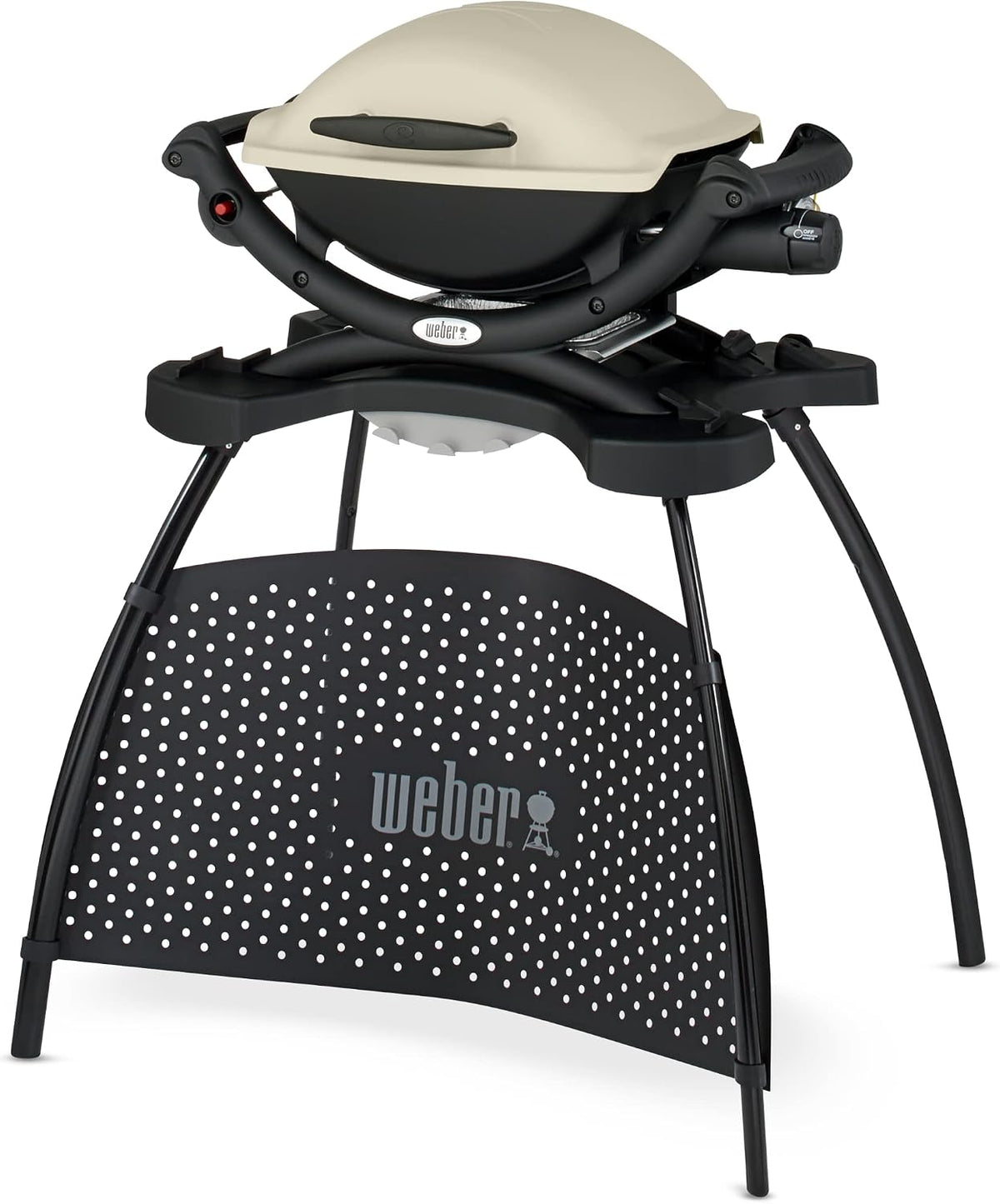 Grelhador a gás, Weber, Q1000, 32cm, 43 × 32cm, alumínio, pele, Titan, para utilização no exterior