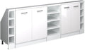 Armário de arrumação, Vicco, Dachschr, 210 cm, 83,8 cm, 46 cm, com gavetas, com prateleiras, com portas, painel de madeira, Branco, para uso diário