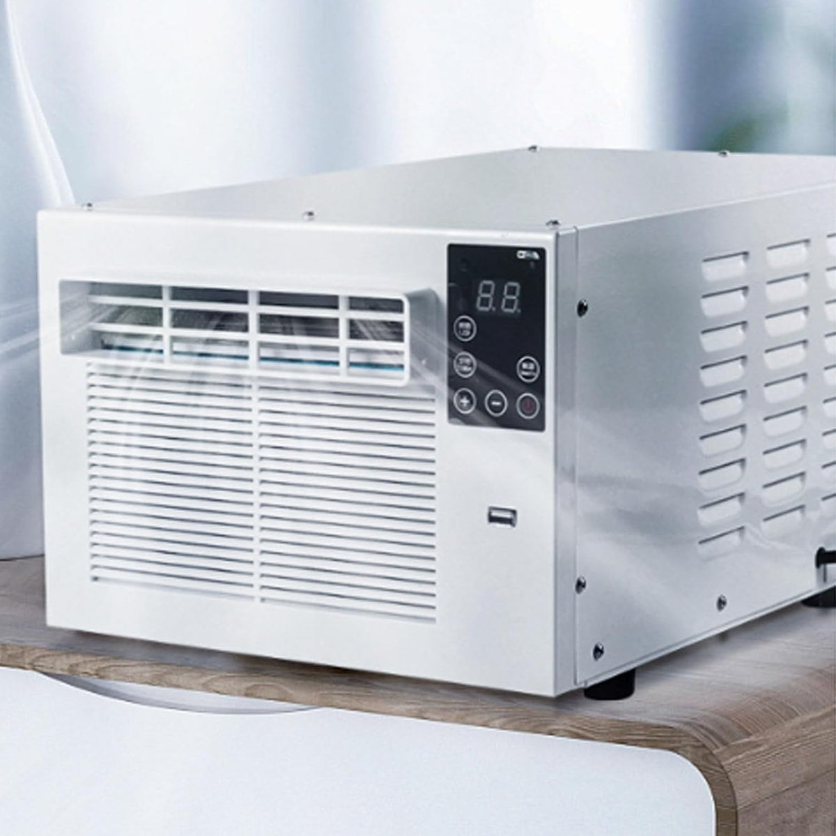 Ar condicionado portátil, Oiyekntd, 38 dB, com comando à distância, Branco, para uso diário
