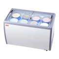 VEVOR, Máquina de gelados, Kommerzielle, 370 L, com iluminação LED, com rodas, vidro, Branco, para uso diário