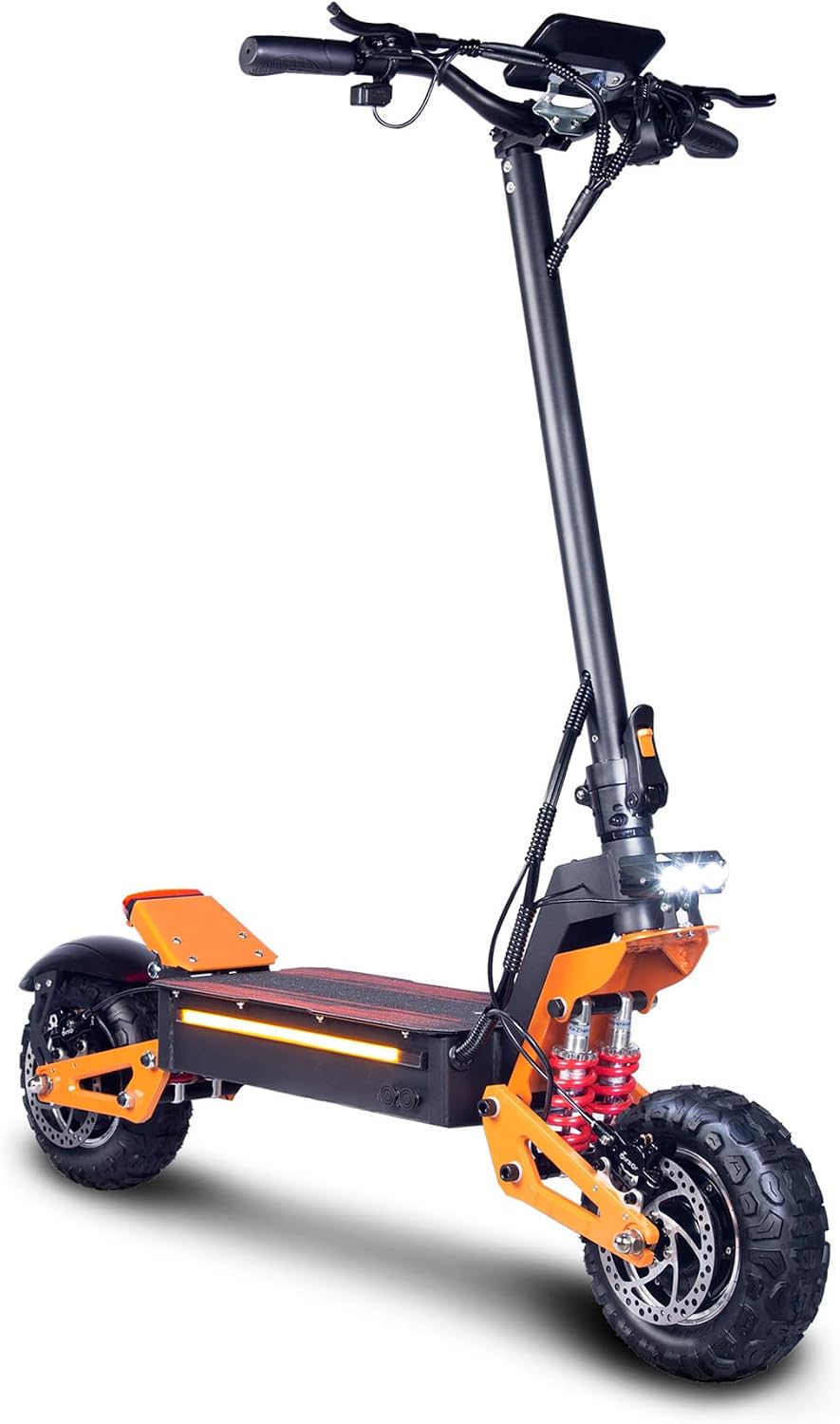Trotinete elétrica, HWWH, 60V38AH, 200 KG, 60 V, 38 Ah, com iluminação LED, alumínio, Prateado, para uso diário