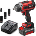 Einhell, Chave de impacto, Professional, 0Ah, 18 V, 4 Ah, 4,0 Ah, com bateria, com carregador, Vermelho / Preto, para uso diário