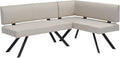 Banco, byLIVING, Eckbank, 85 cm, aço, Taupe / Preto, para uso diário
