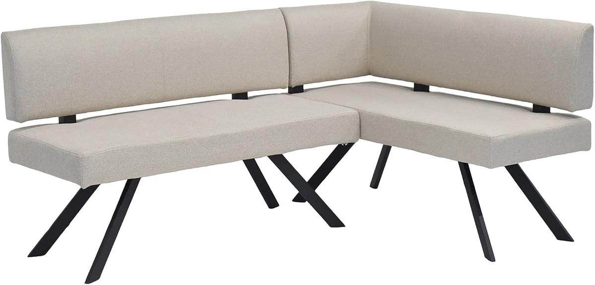 Banco, byLIVING, Eckbank, 85 cm, aço, Taupe / Preto, para uso diário