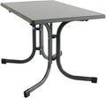 Mesa de jantar, MFG FREIZEITMÖBEL aus mecklenburg, 110 × 70 cm, 75 kg, dobrável, aço, Antracite / Schiefer, para uso diário